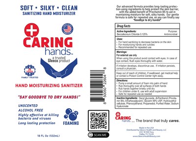 Caring 532 - Caring Hands Sanitizer 18 oz PROOF